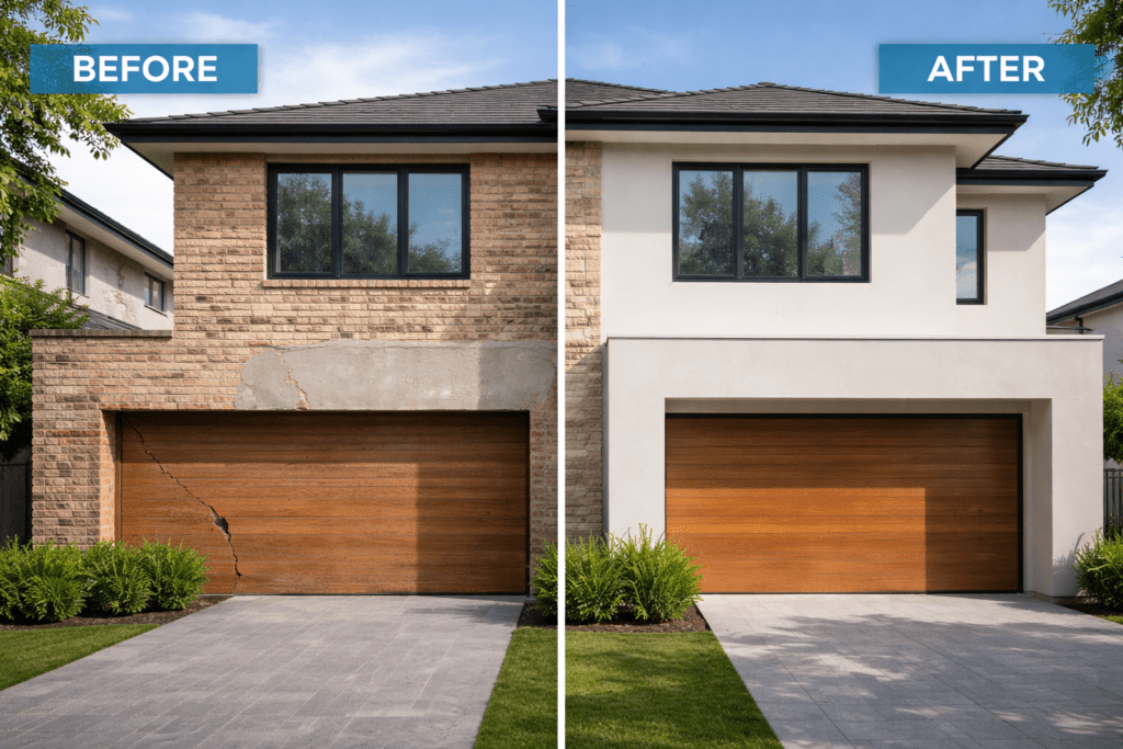 before and after acrylic rendering services