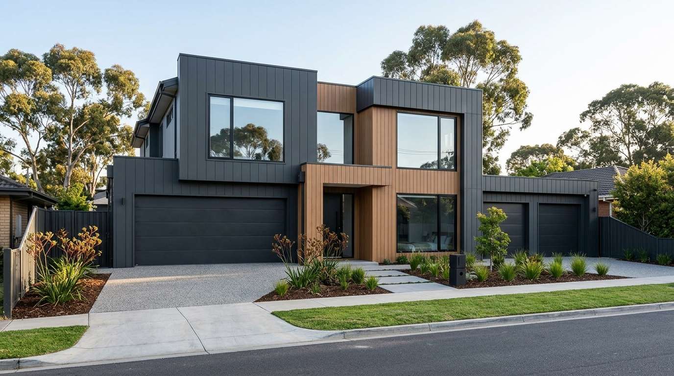 Exterior recladding completed on modern Melbourne home