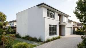 Professional wall resurfacing Melbourne services restoring exterior residential home walls with smooth finish