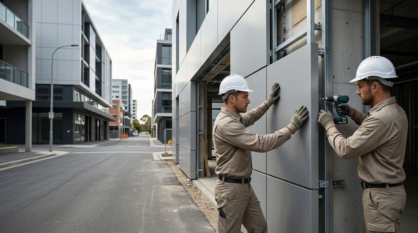 Commercial aluminium facade renovation and restoration work