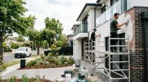 Exterior renovation Melbourne render repair and wall restoration service
